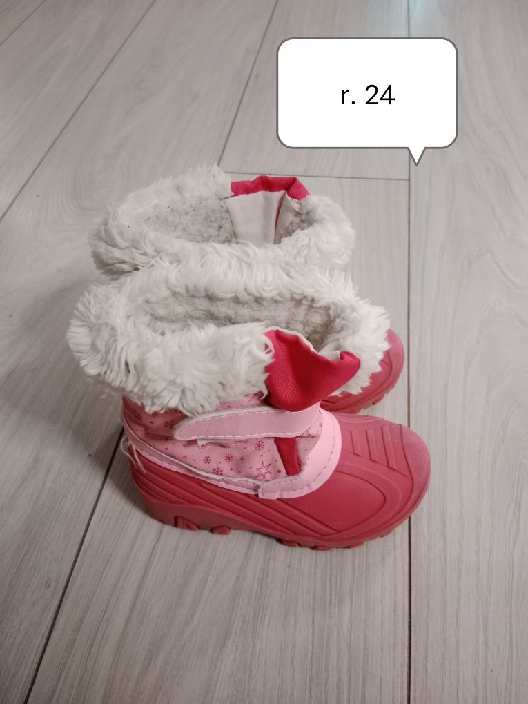 Buty zimowe dziewczęce r.24