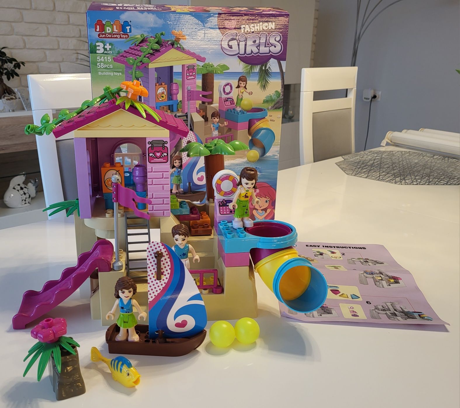 Klocki JDLT Domek na plaży 3+ NO. 5415 58PCS