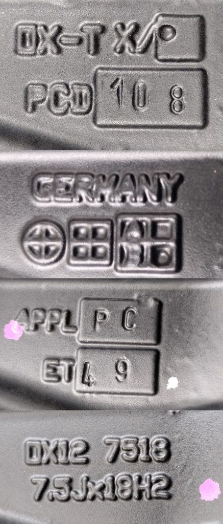 Felgi aluminiowe 5008 Peugeot 508  Citroen C5 C6 7,5x18 ET49 5x108