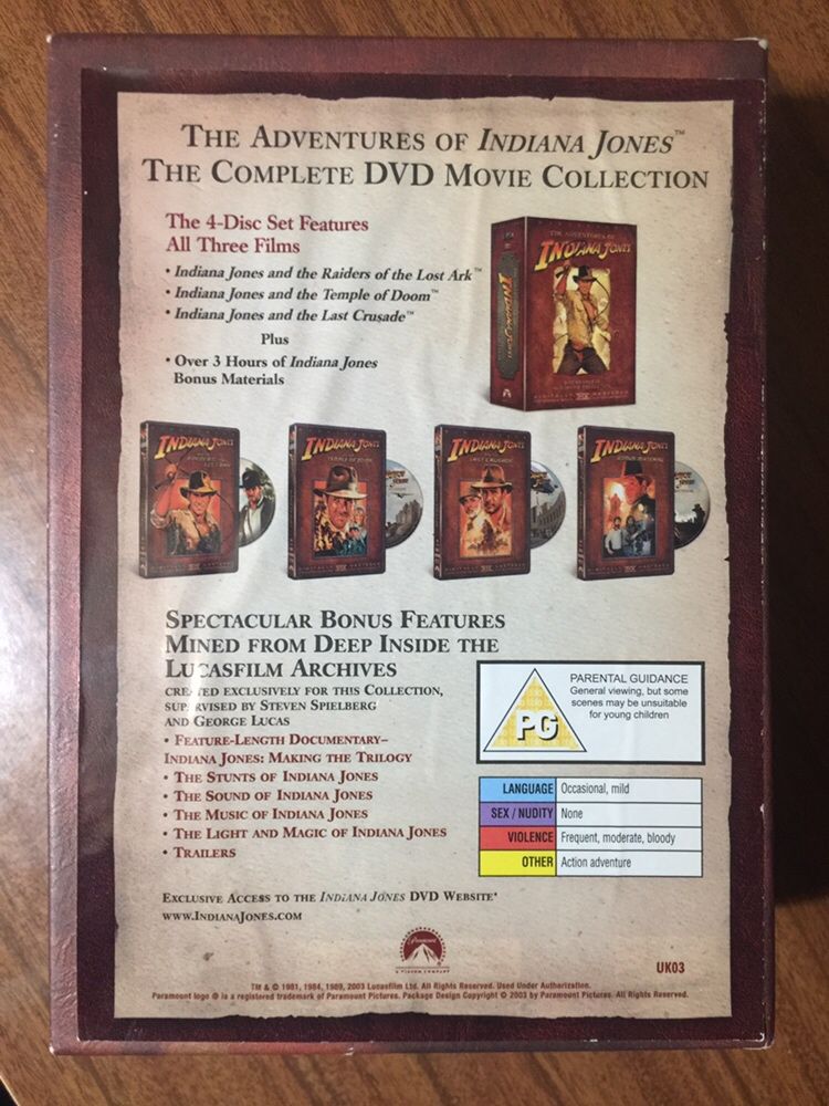 Box set Indiana Jones + Bonus cd