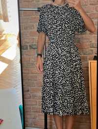 H&M dluga maxi midi sukienka  w kwiaty wiskoza M/L