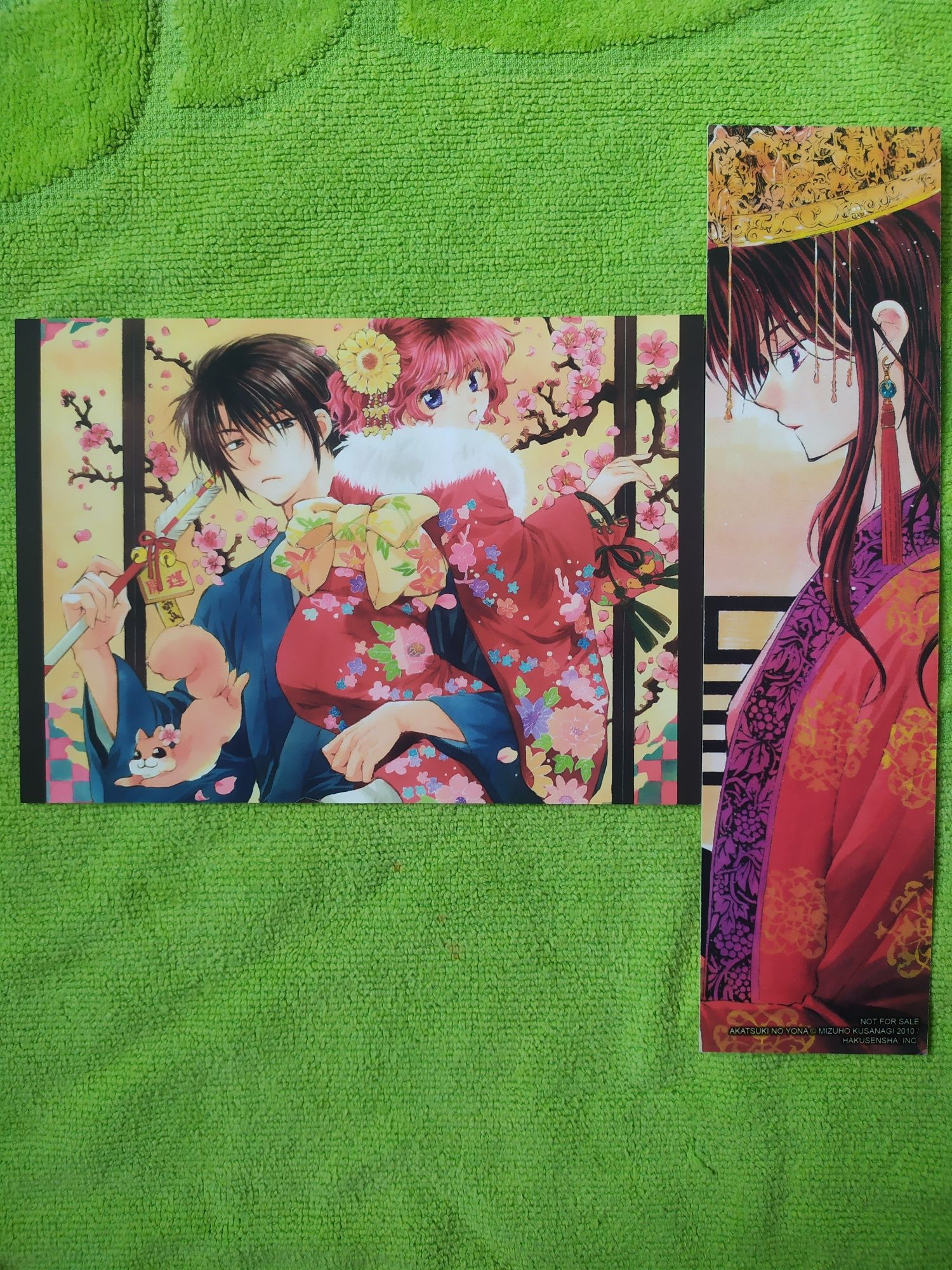 Manga Yona w blasku świtu pocztówka i zakładka z prenumeraty Studio JG