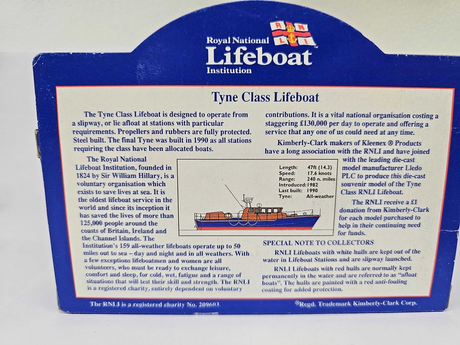 Model kolekcjonerski RNLI Tyne Class Lifeboat „Aldeburgh”