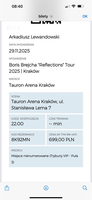 Bilet VIP na koncert, Boris Brejcha “Reflections” 29.11.25r - Kraków