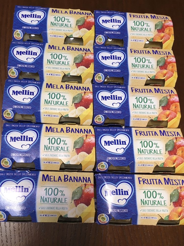 Італійське Дитяче харчування м’ясо фрукти Мелін Mellin