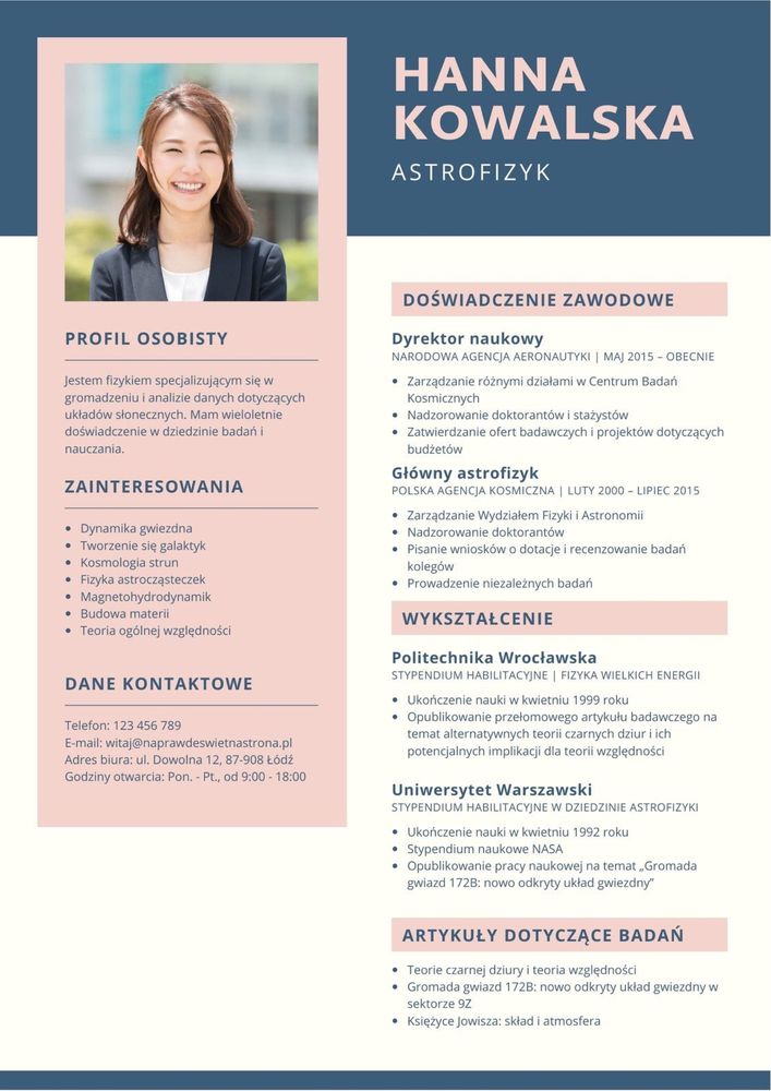 Profesjonalne pisanie CV, list motywacyjny po polsku i angielsku