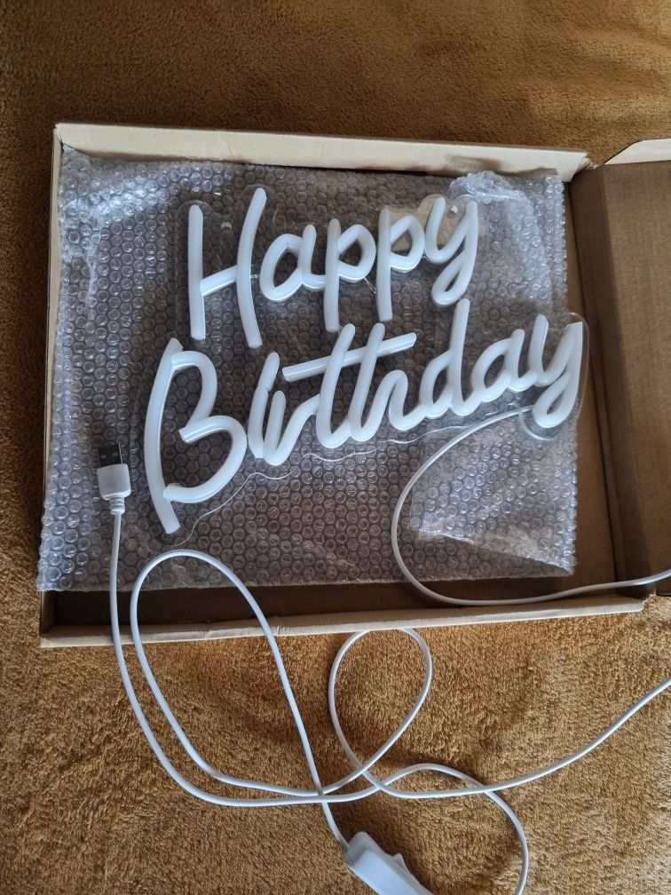 Napis Led Happy Birthday