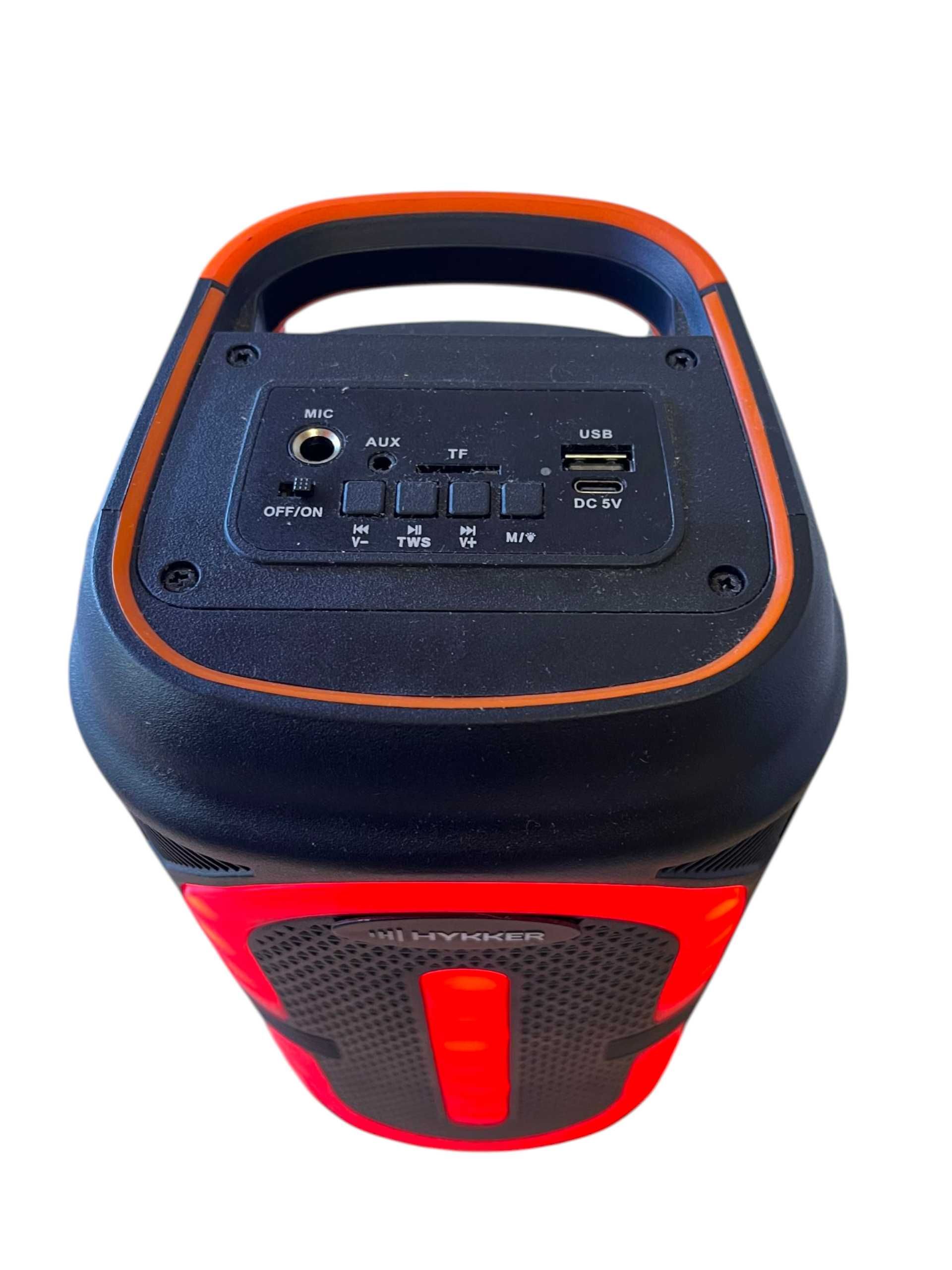 Głośnik przenośny BT Bluetooth RGB BSPS-100 czarny 20W Hykker