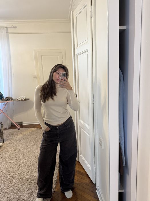 Коричневі baggy jeans Zara