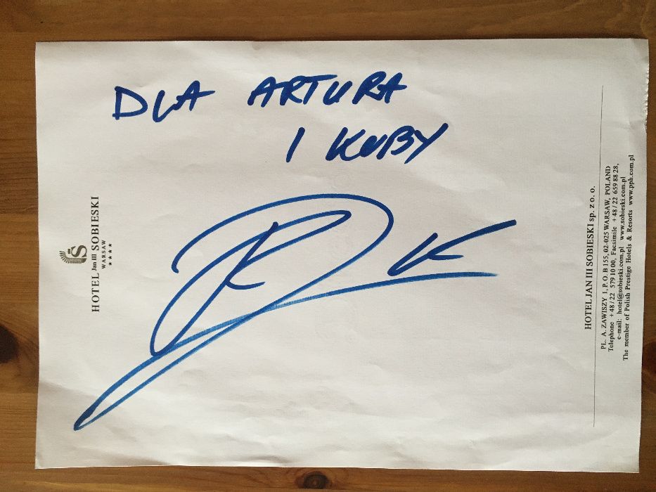 Autograf Robert Kubica -unikat - plus autografy Myslovitz w gratisie