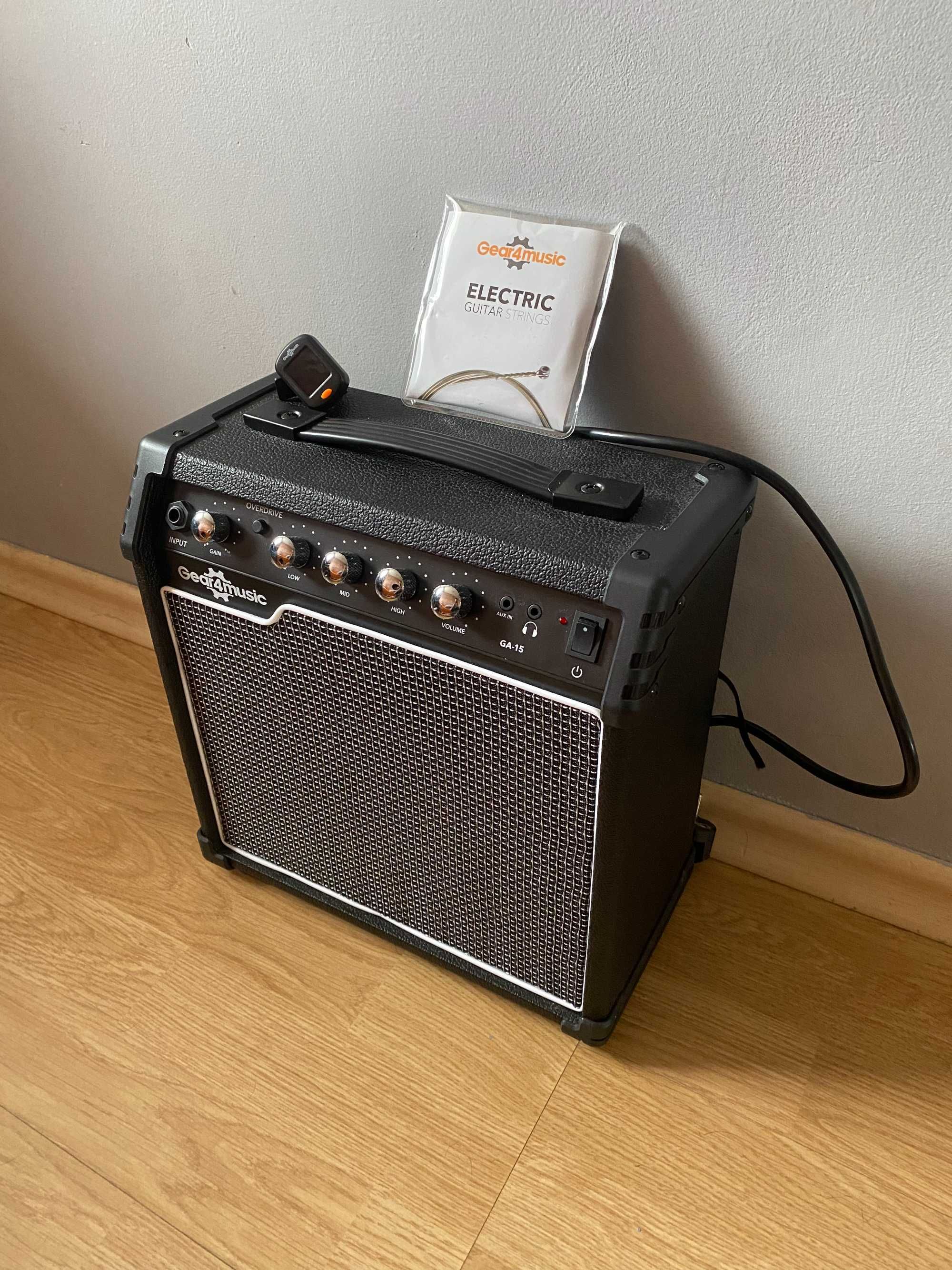 ZESTAW Gitara elektryczna New Jersey II + wzmacniacz + tuner akcesoria