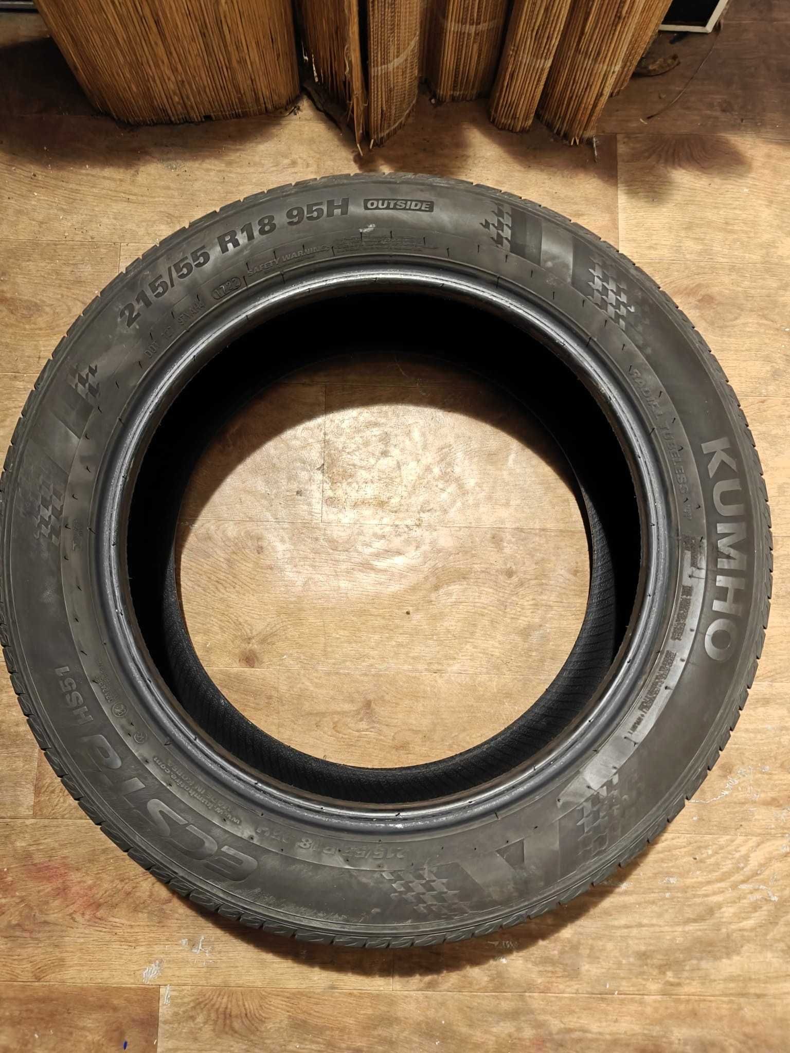 Opony letnie Kumho Ecsta HS51 215/55 r18 jak nowe