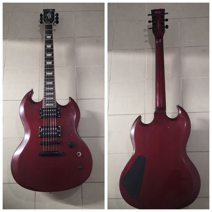 Harley Benton DC Custom Line, Blackstar ht1r branco