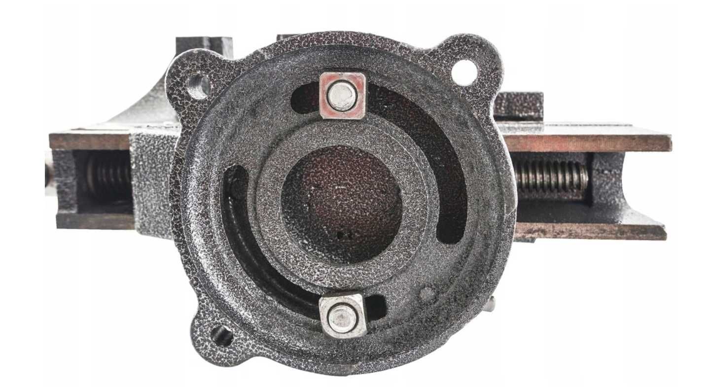 Solidne Imadło ślusarskie obrotowe 125mm, żeliwne, 8kg, z kowadłem