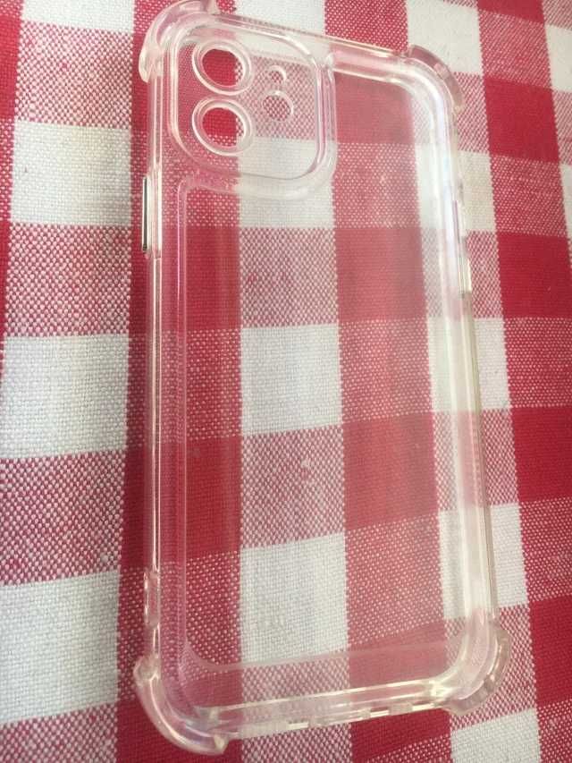 Capa telemóvel iPhone 12 smartphone transparente