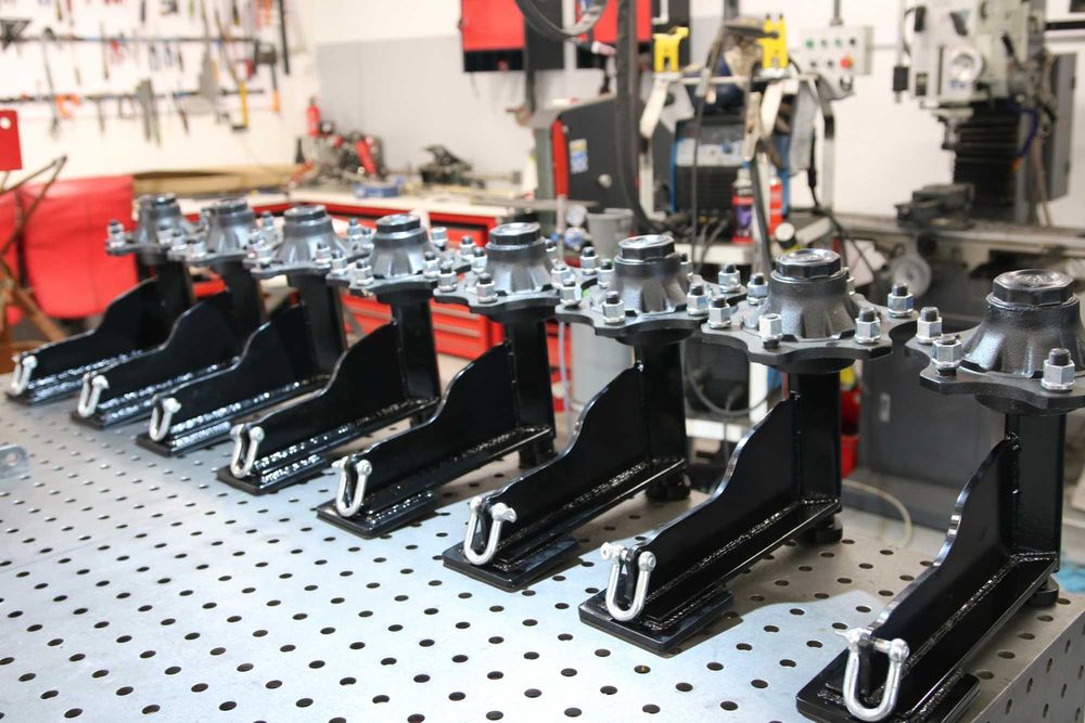 Solidny zestaw kół do kontenera morskiego 20 / 40 ft – heavy-duty