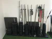Kits de Body Pump c/ suporte de arrumação