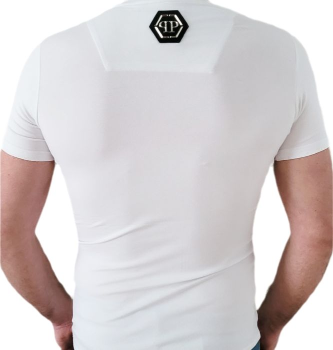 Philipp Plein Koszulka T-Shirt męski Skull  płonąca Wyprzedaż