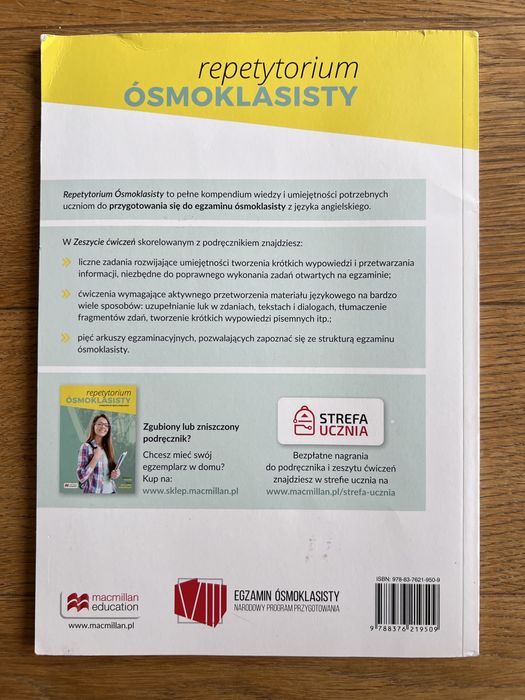 Repetytorium ósmoklasisty j. angielski ćwiczenia