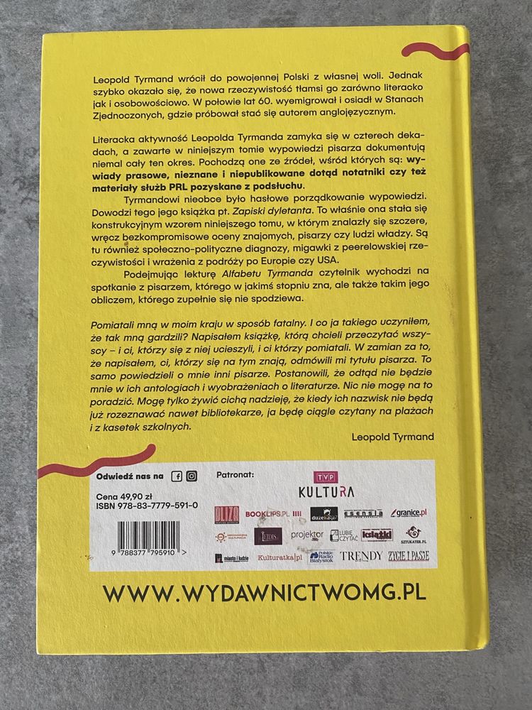 Książka Alfabet Tyrmanda