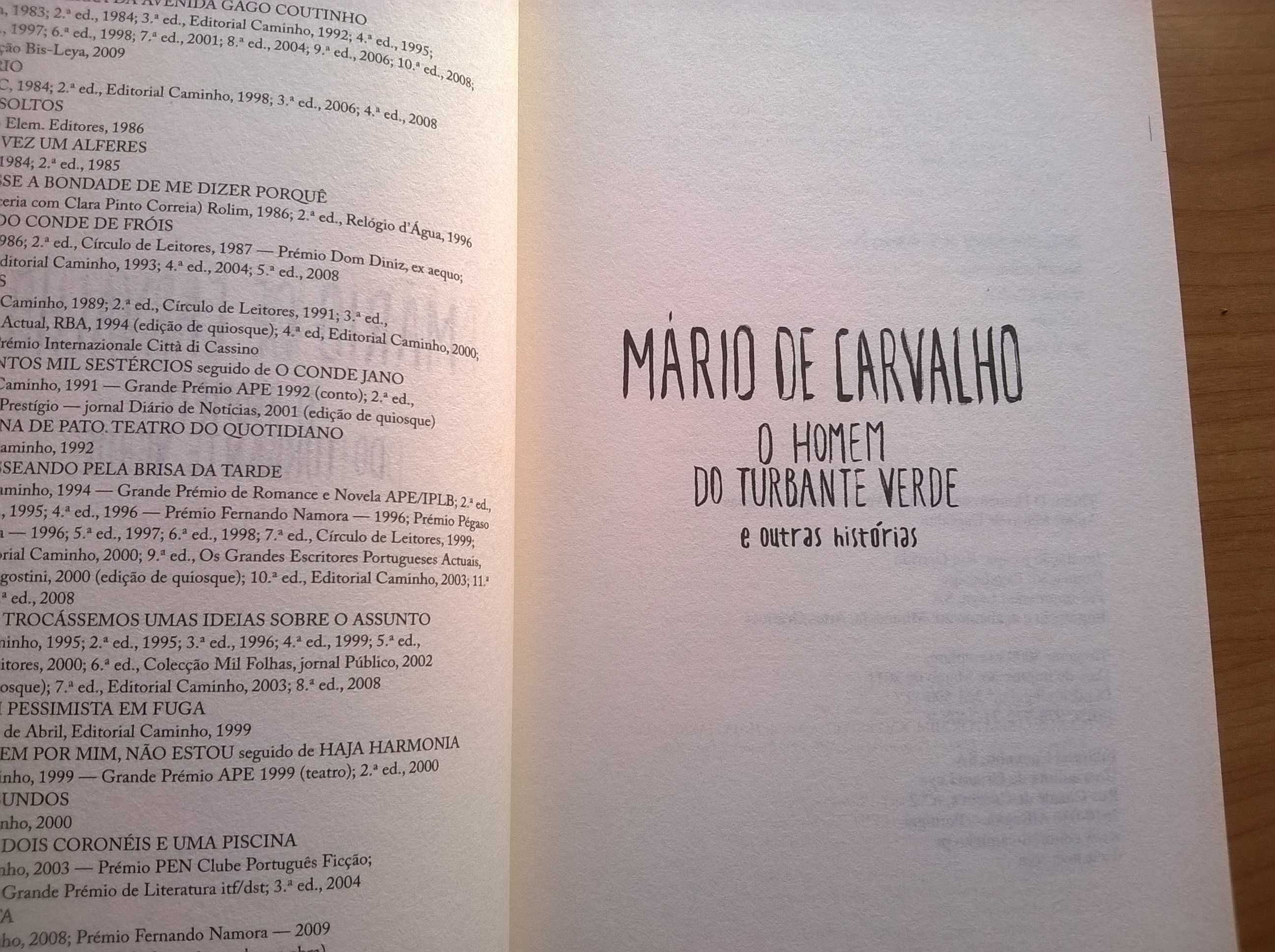 O Homem do Turbante Verde (1.ª ed.) - Mário de Carvalho