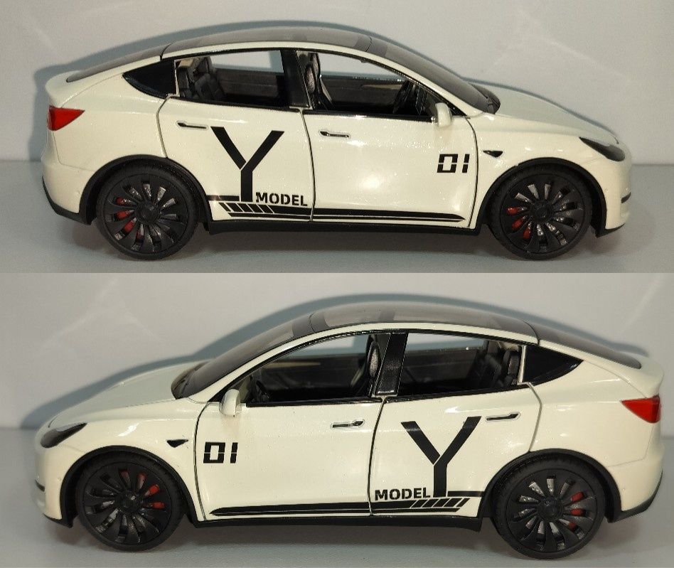 Tesla Model Y модель 1:26 ТМ Автопром металлическая звук свет