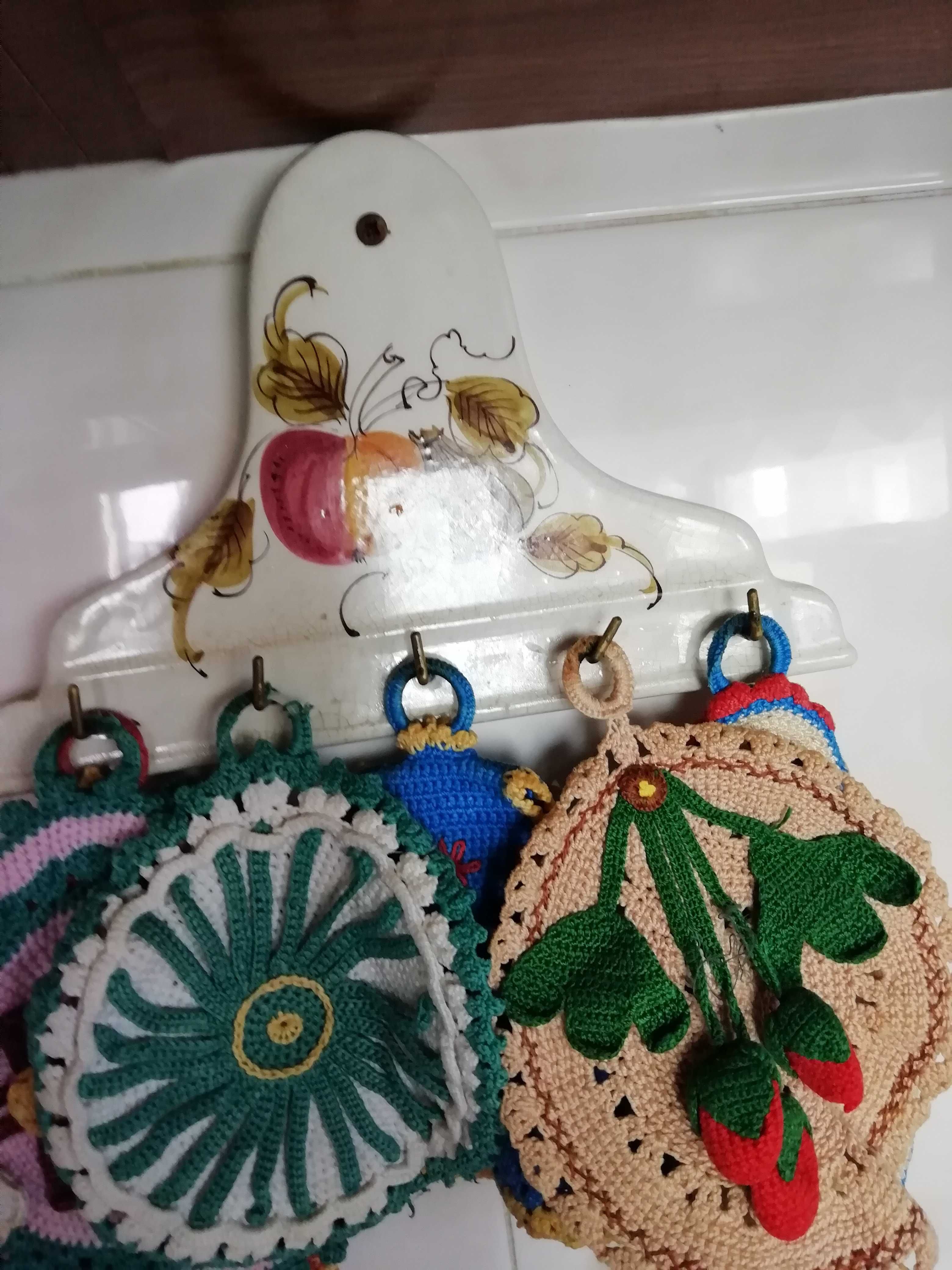 Conjunto Decoração Cozinha/Potes-artesanato-Pintado à mão-assinado