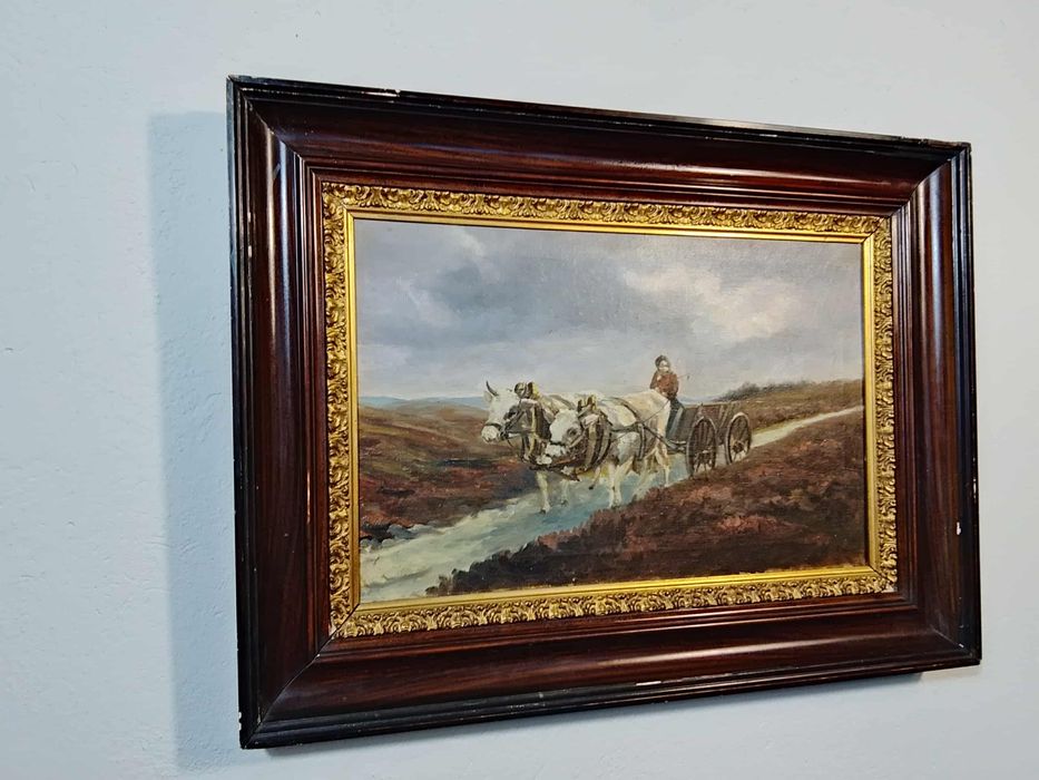 Stary obraz na płótnie sygnowany