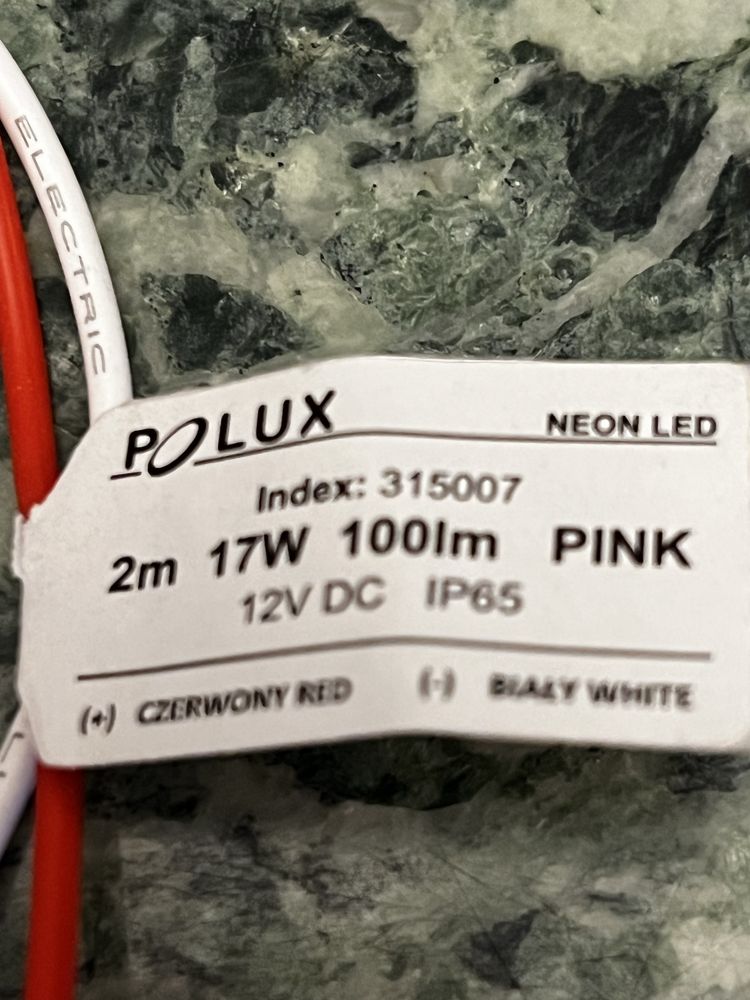 Taśma  neon led różowa 2 m  Polux