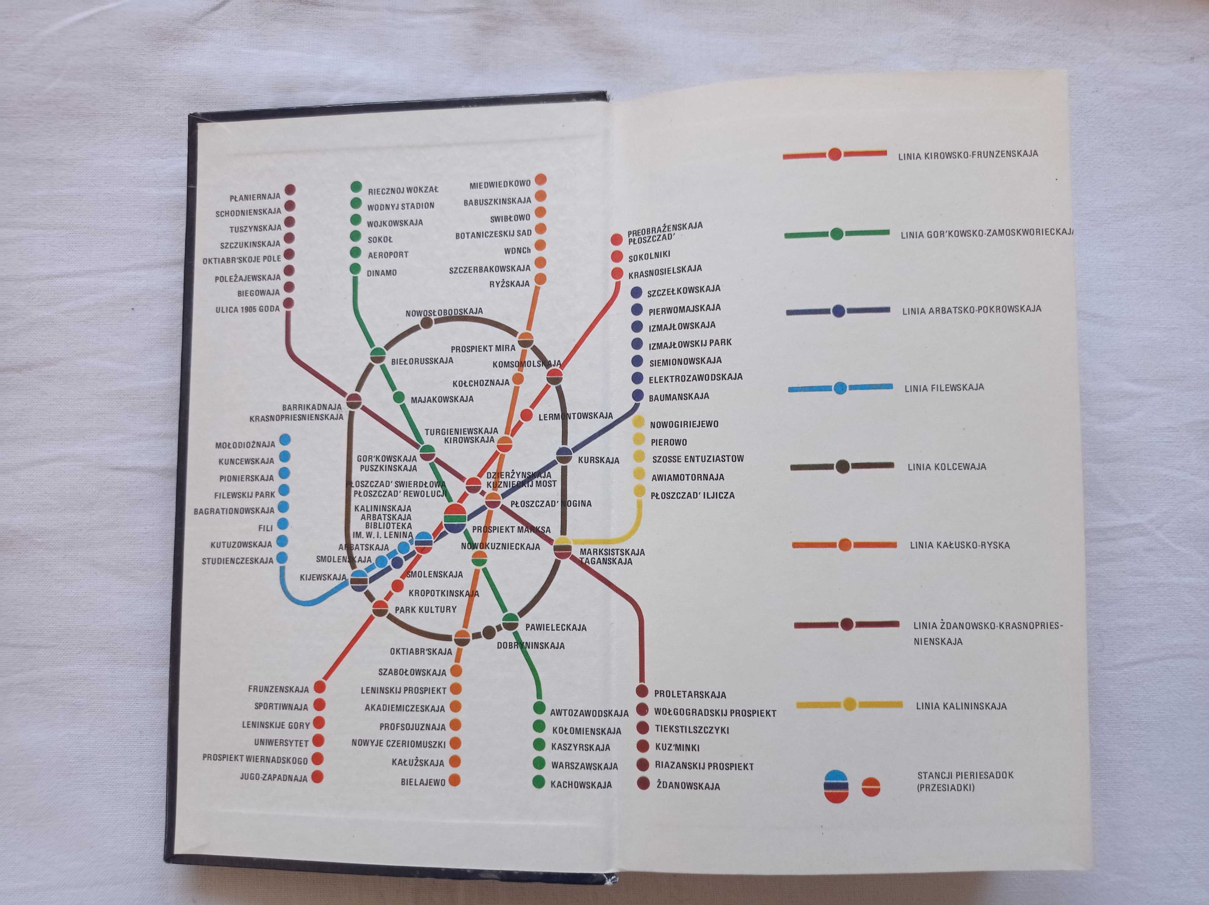 Emanuel Dwinski Moskwa i jej okolice przewodnik 1983 mapa