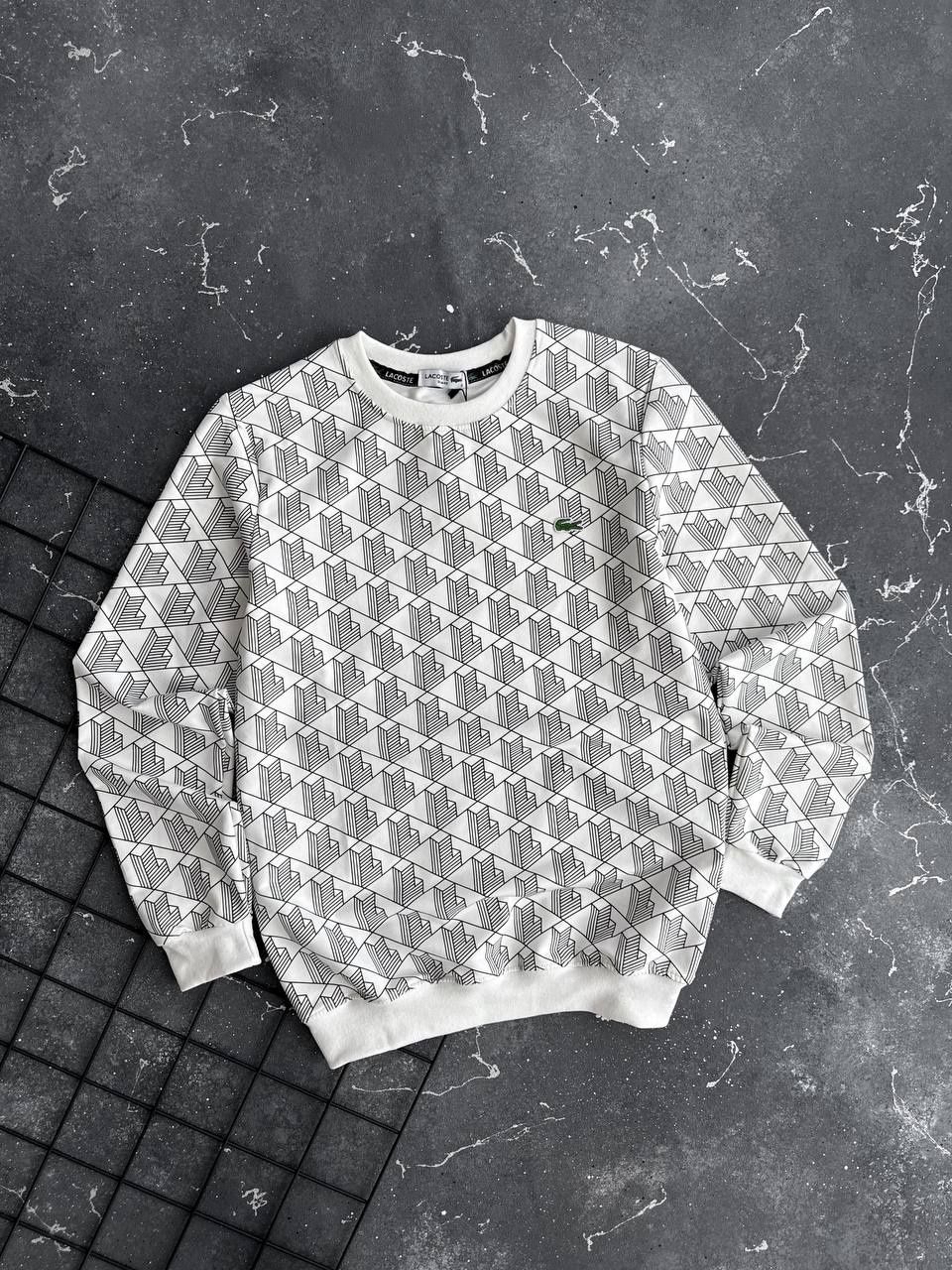 Новый свитшот лакоста мужской (с-ххл) Кофта Lacoste Monogram стильная