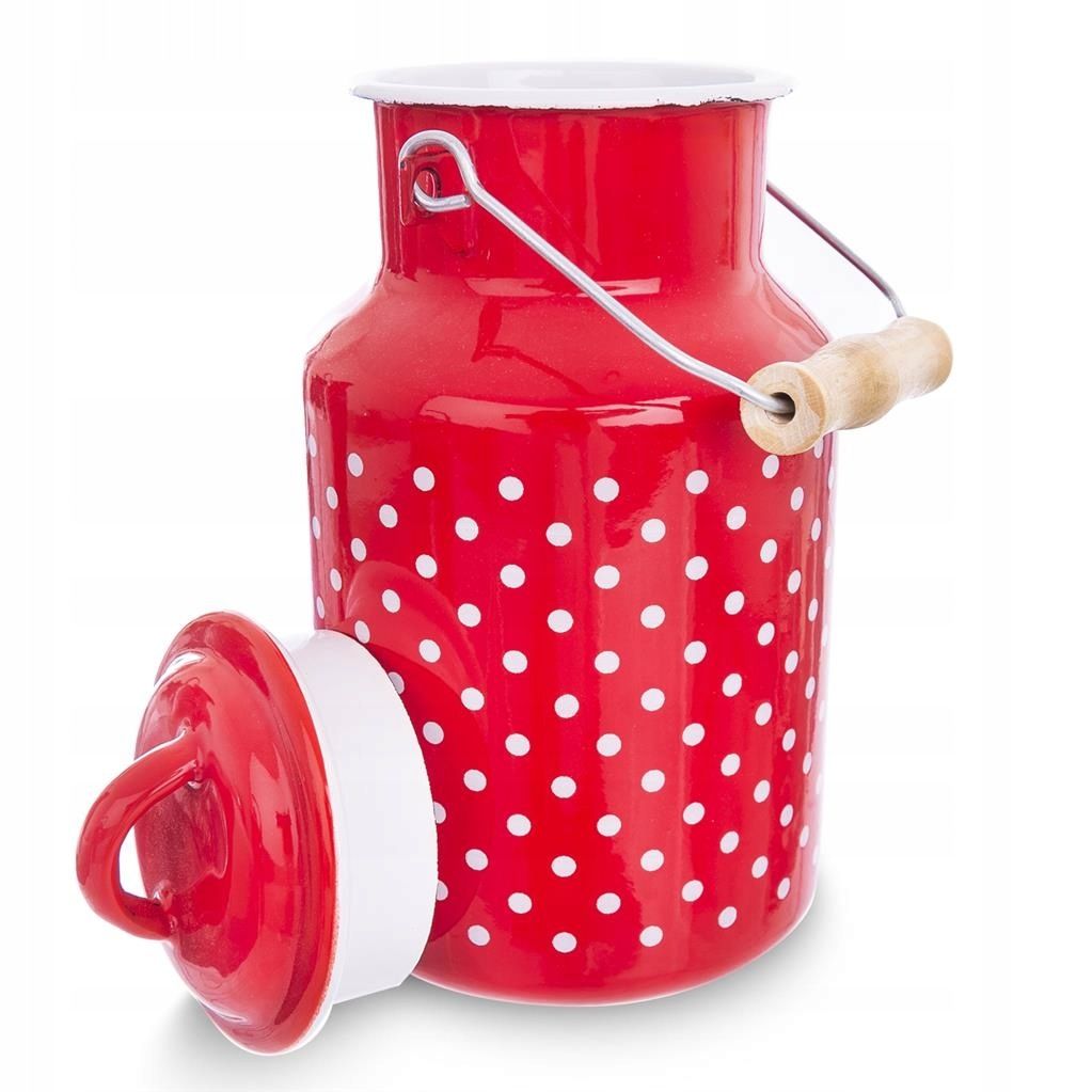kanka pojemnik bańka na mleko emal. 2l made in ue