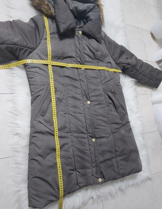 Kurtka zimowa XXXXL damska ciepla z kapturem futerko płaszcz