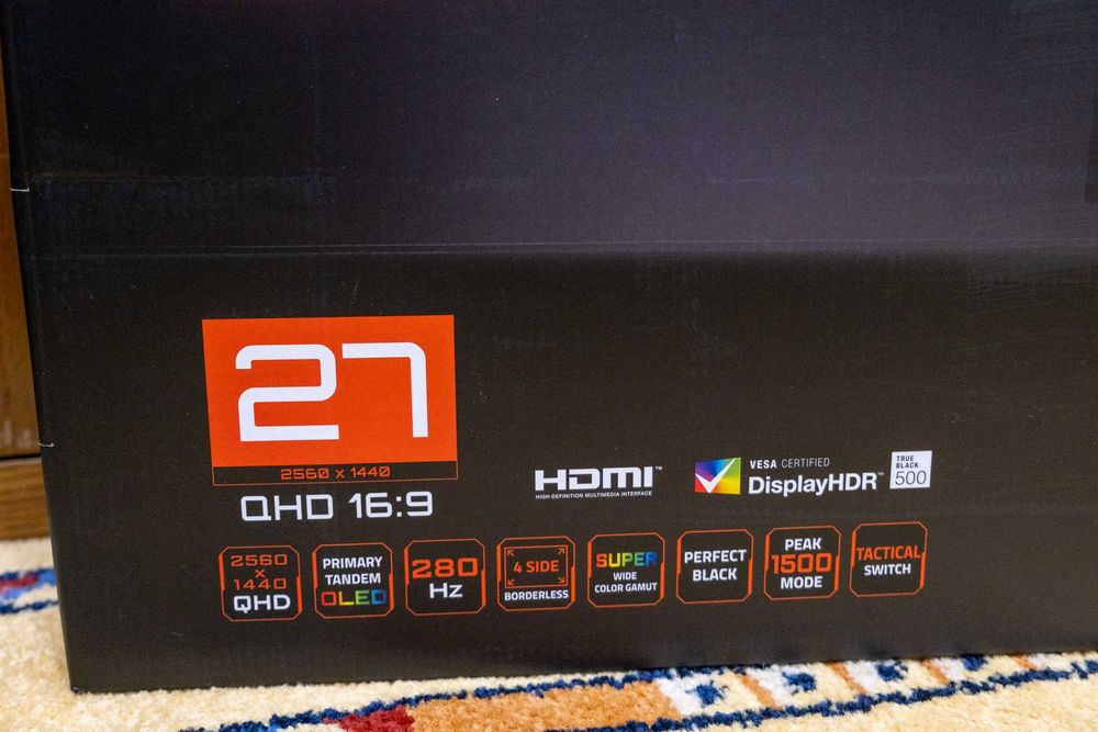 Monitor Gigabyte MO27Q28G WOLED 27" QHD 280Hz - NOVO / SELADO