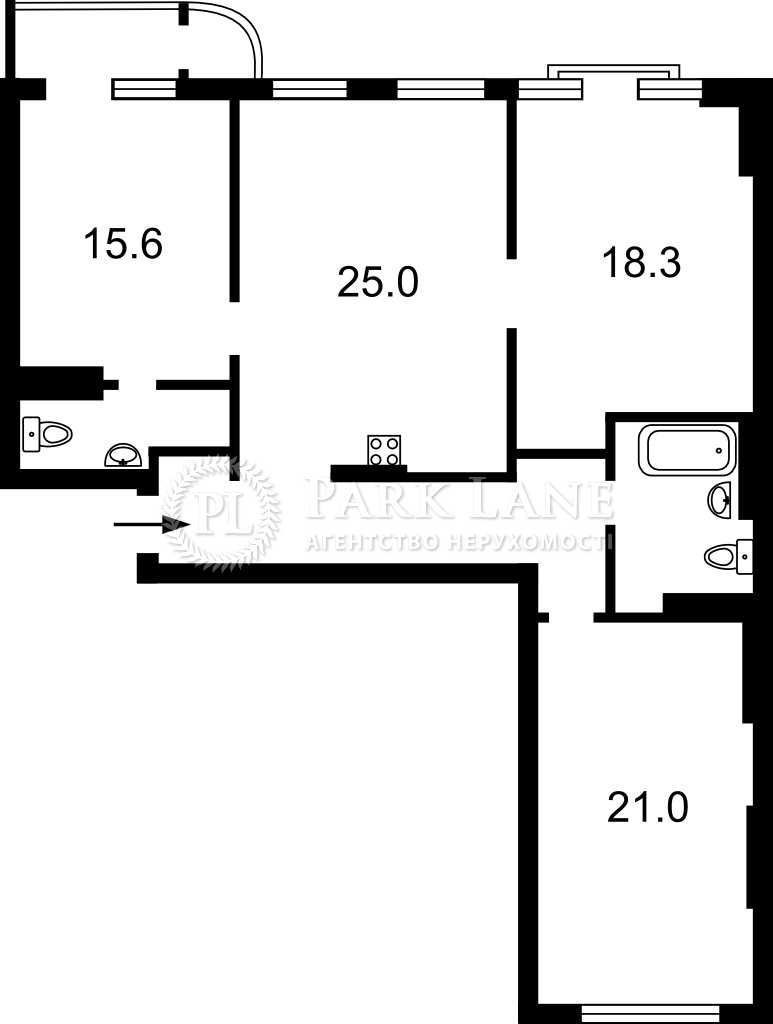 4к квартира (104м2) в ЖК Престиж Холл, Тютюнника, Барбюса