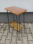 Stolik żyłkowy konsola PRL metalowy hairpin