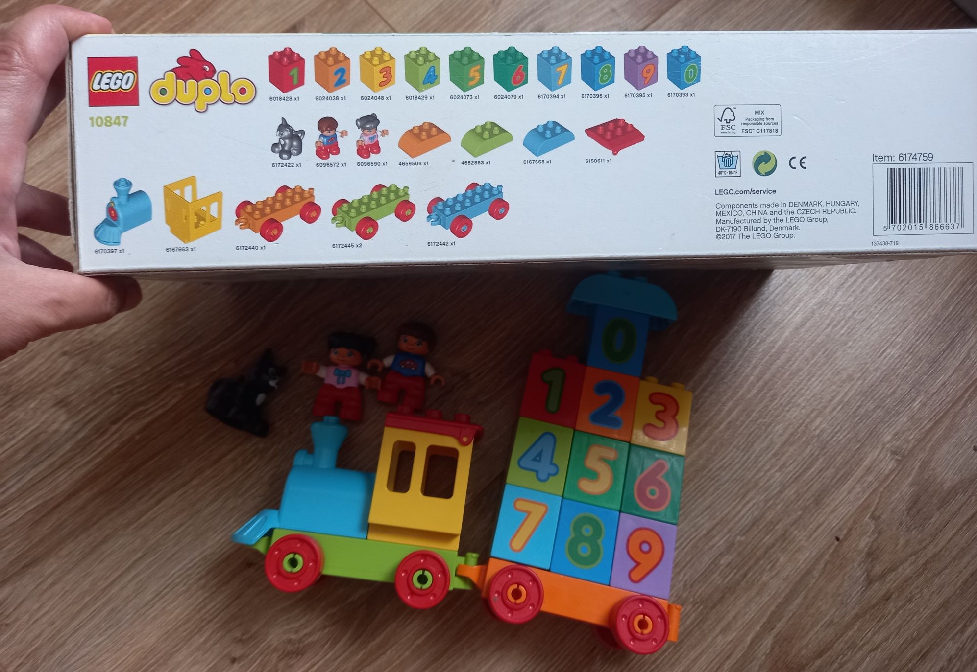 Klocki Lego Duplo 10847 pociąg z cyferkami