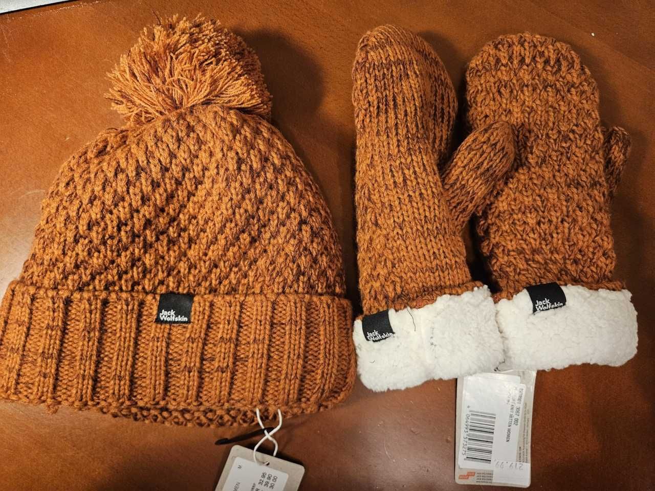 Czapka + Rękawiczki damskie nowe Jack Wolfskin Highloft