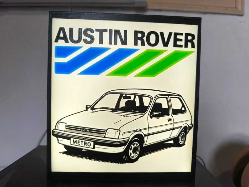 Lightbox/ Luminaria decorativa Austin Rover Metro