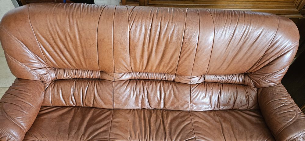 Sofa de pele 3l+1l+1l