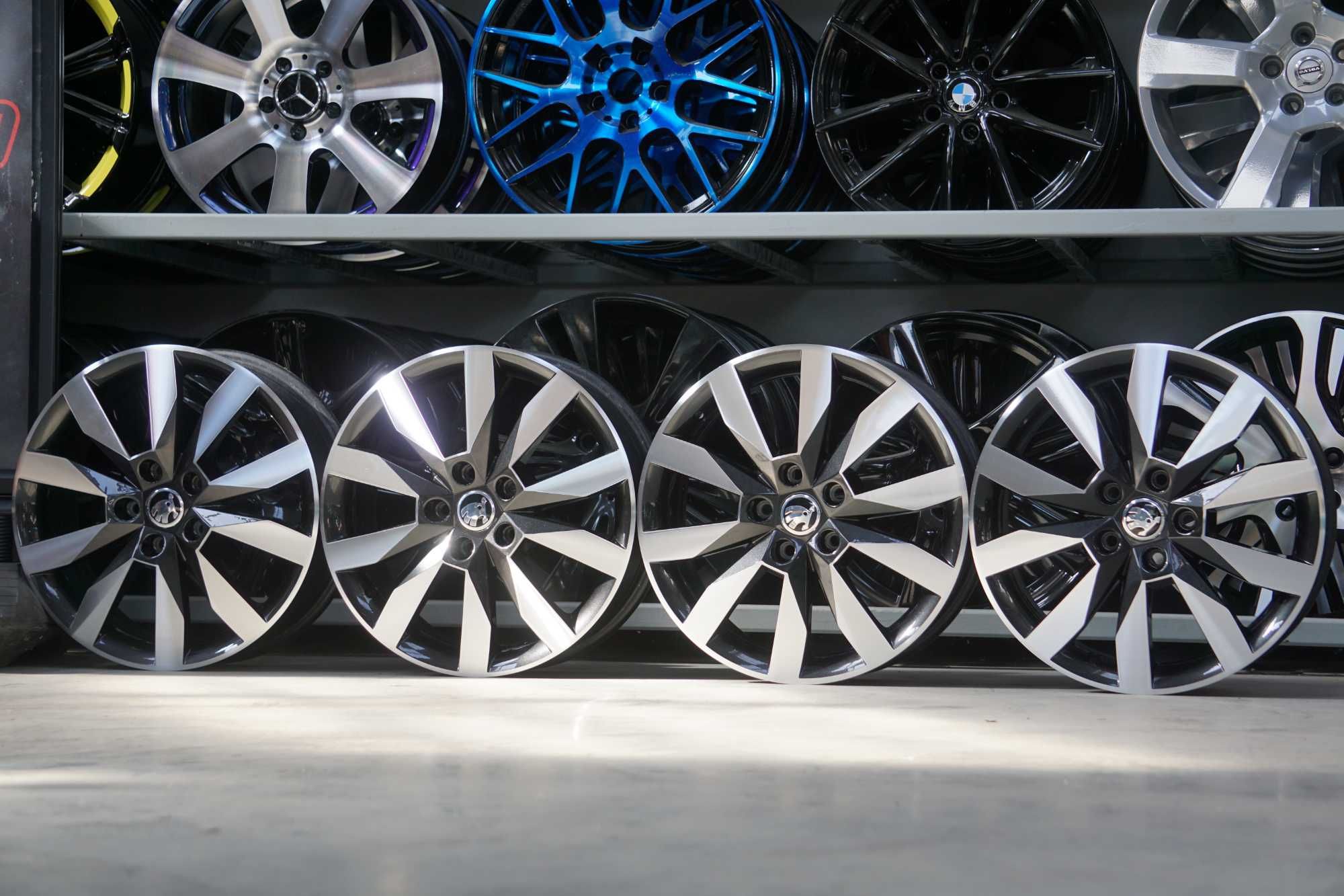 Alufelgi oryginał Skoda 5x112 6Jx17 et48 cb57,1mm grafitowe i cnc