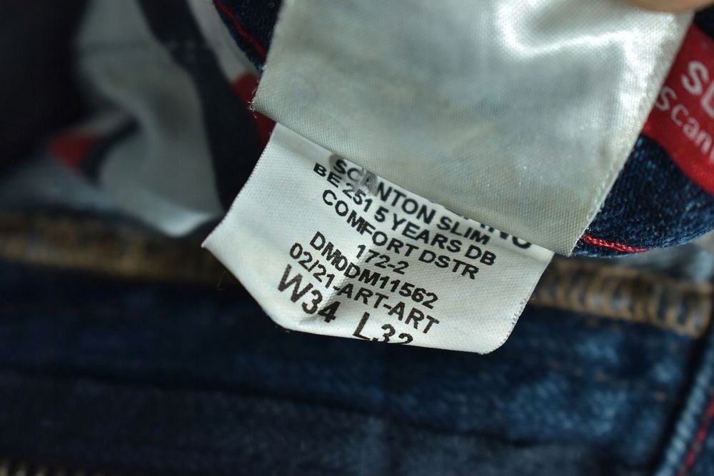Tommy Jeans Męskie Spodnie Dżinsowe Slim Scnaton W34 L32