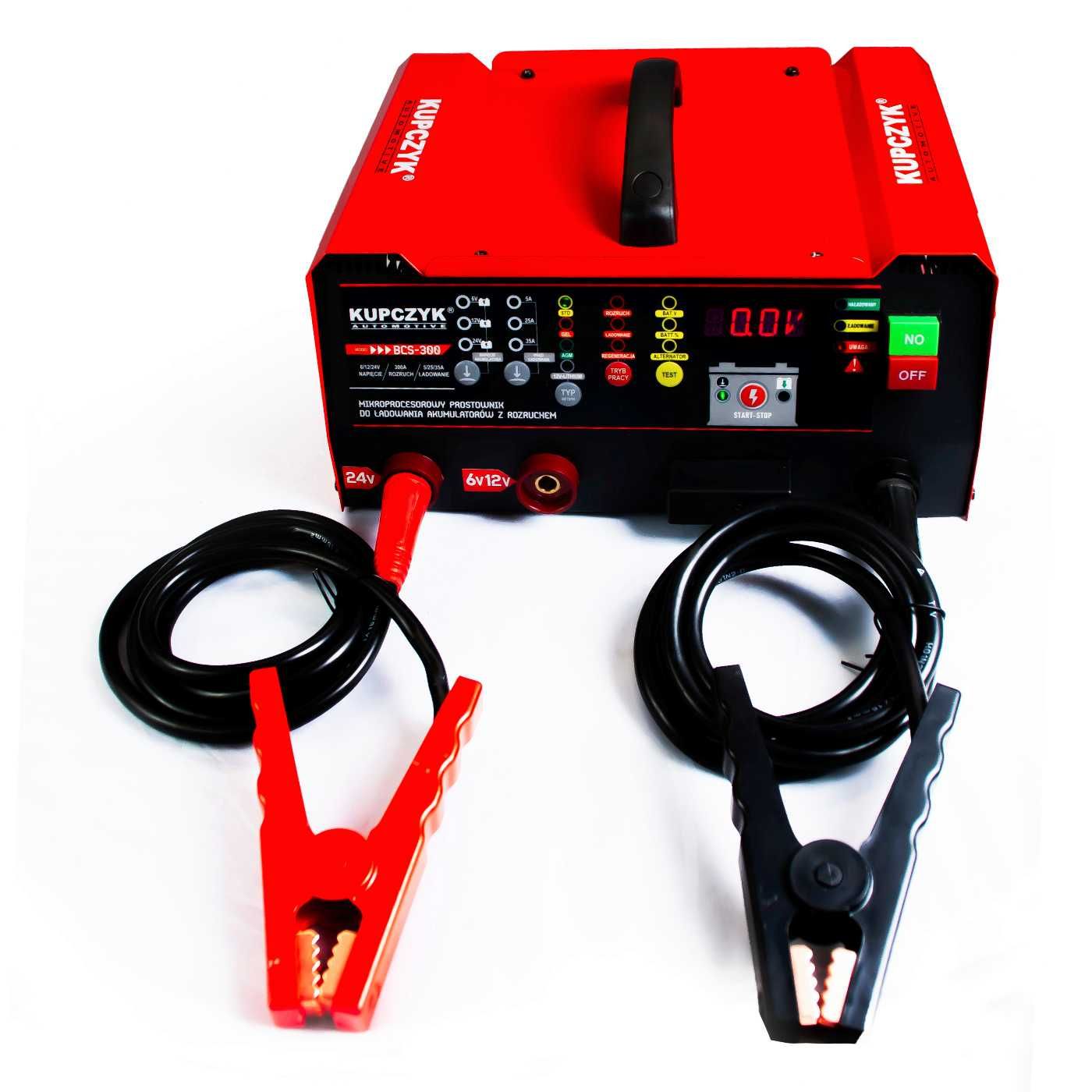 Prostownik z rozruchem BCS300 Kupczyk 6,12,24V GEL WET AGM