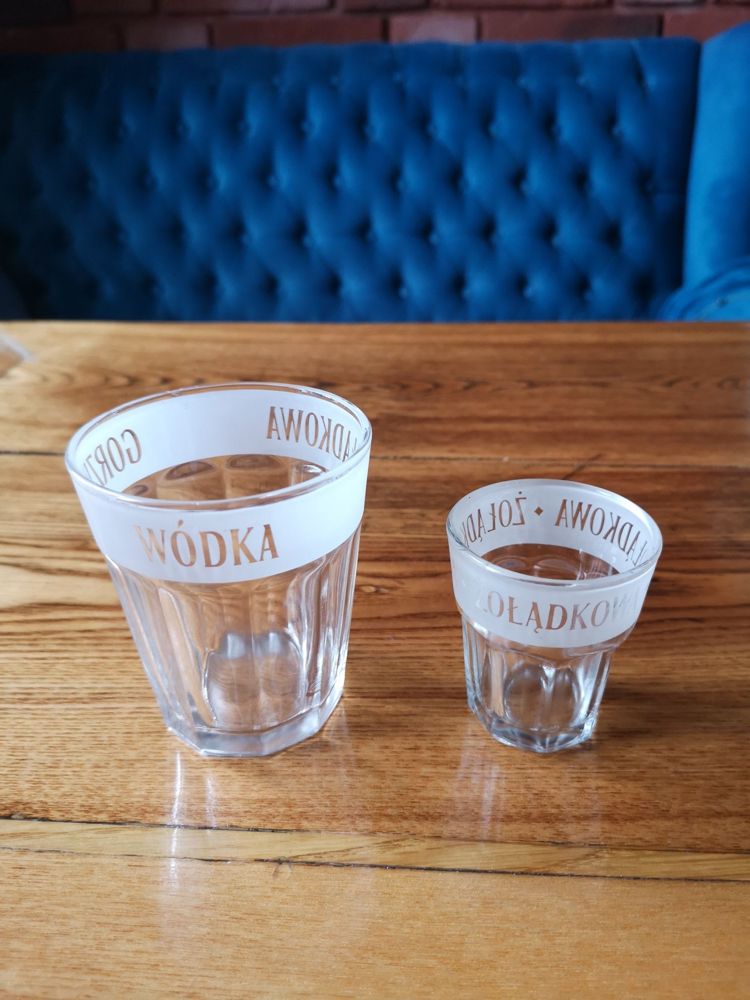 9 x firmowe kieliszki z napisem "Wódka Żołądkowa" 40ml