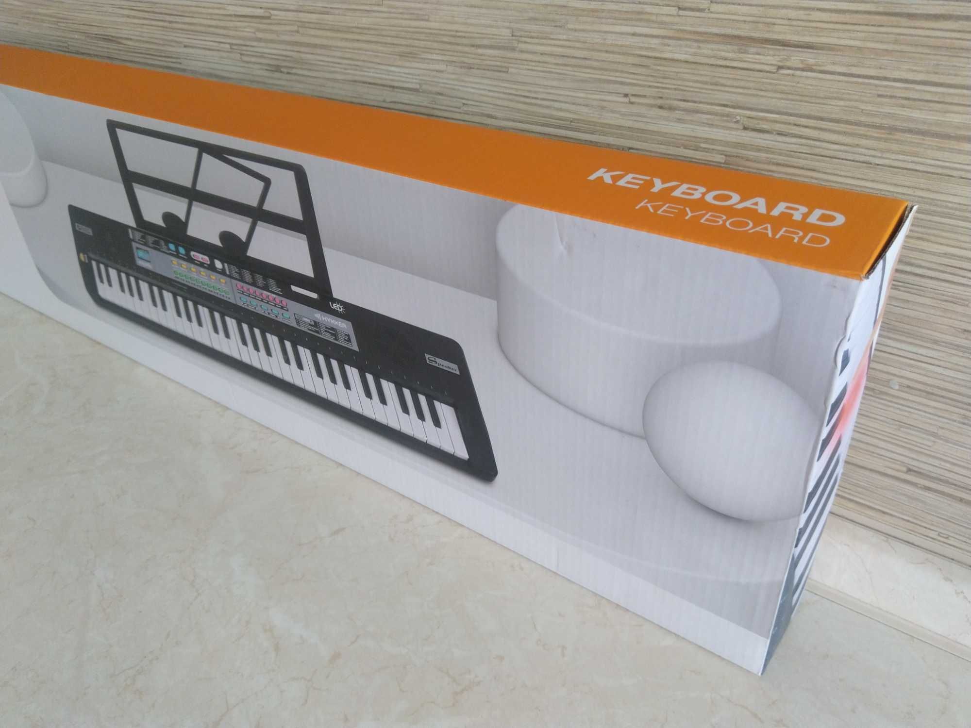 NAJTANIEJ Keyboard Klawiszowy 61el Syntezator Instrument Do Gry Statyw