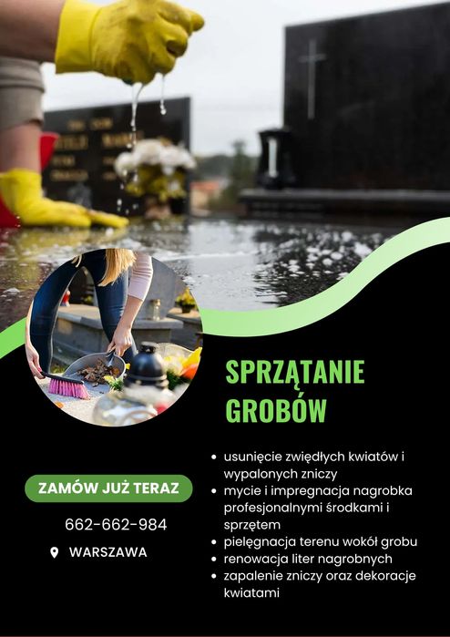 Sprzątanie grobów mycie nagrobków