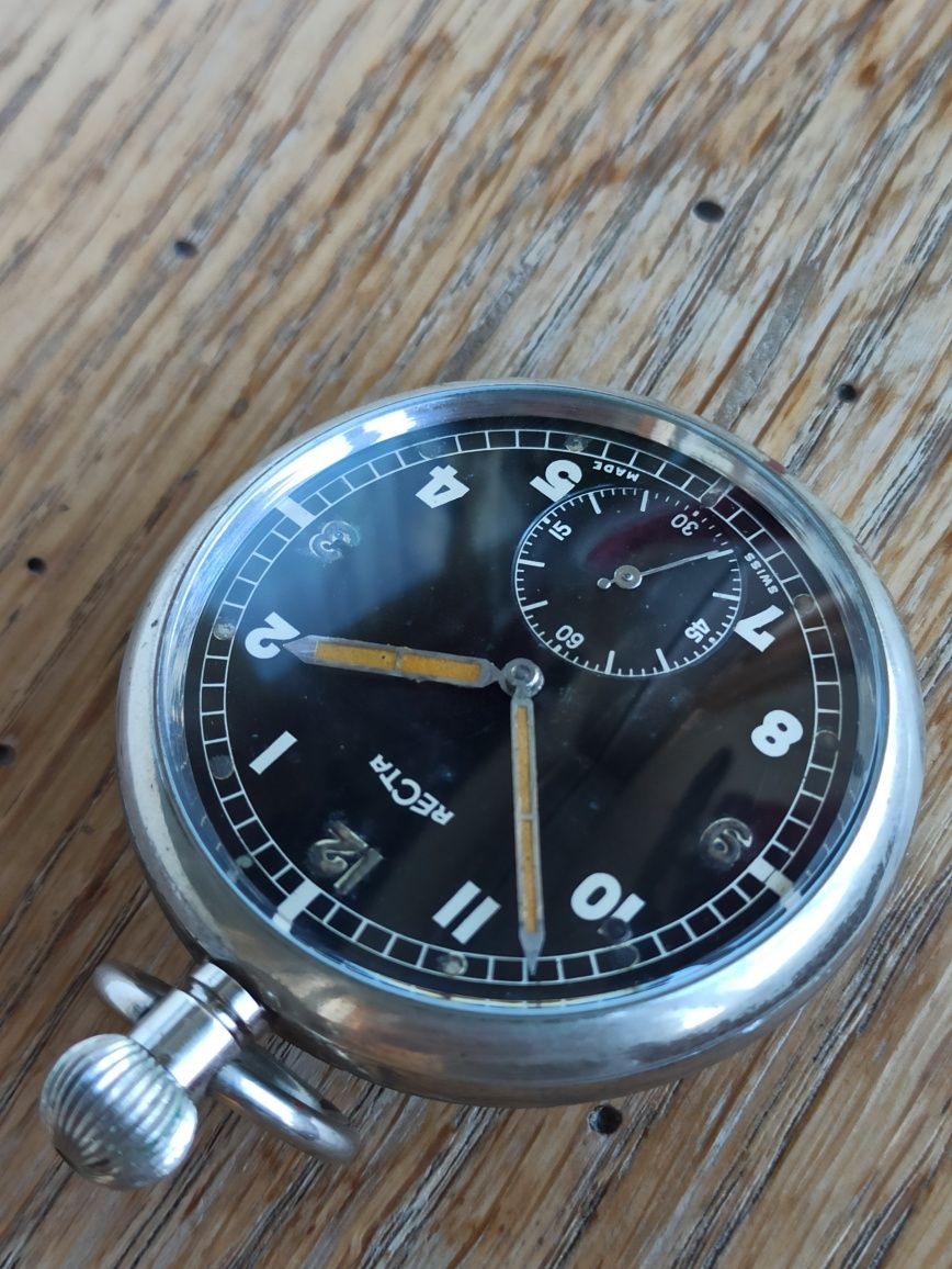 Часы военные второй мировой RECTA GS/TP старая швейцария