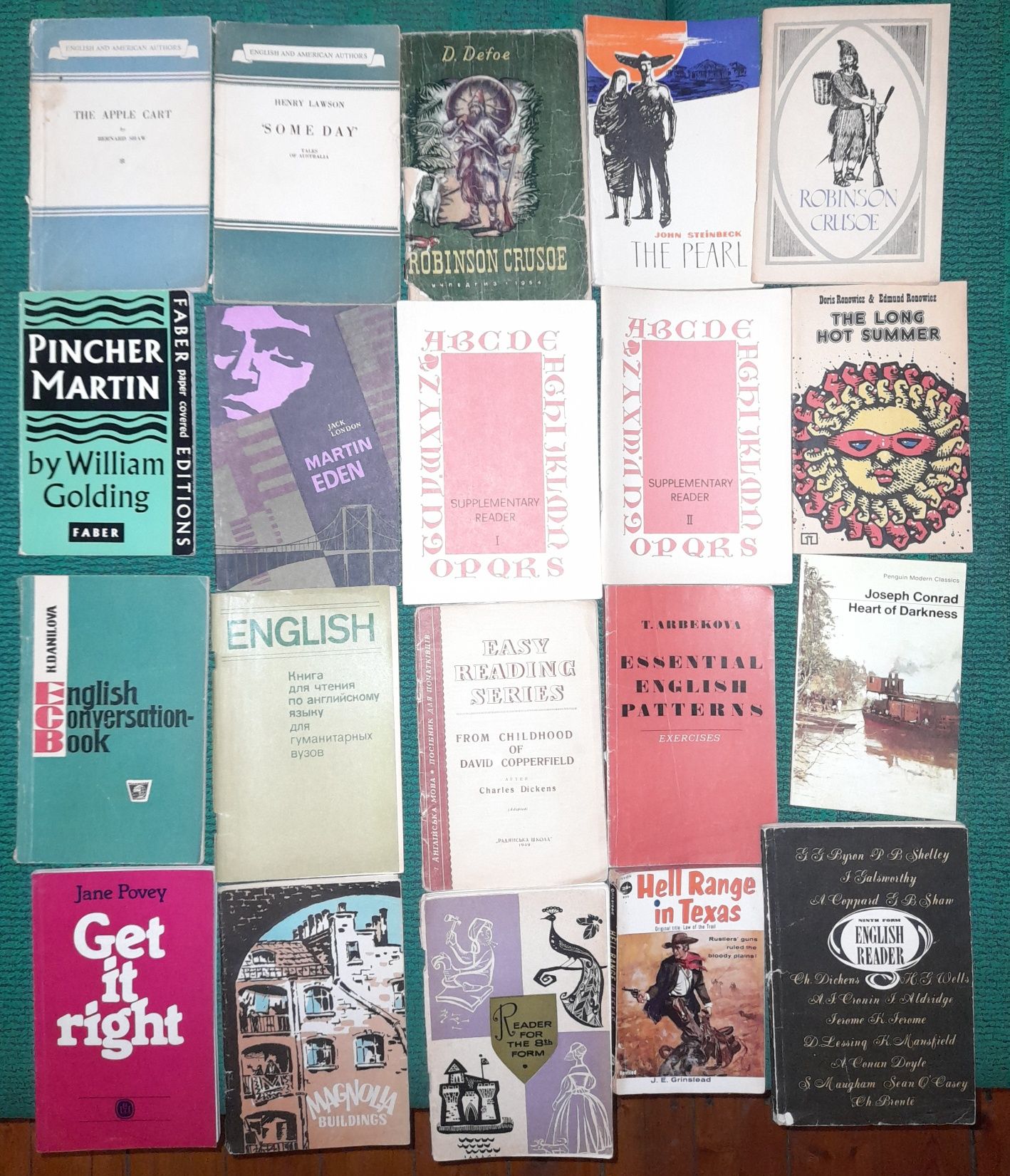 Книги на английском для чтения разные  1950...80года
