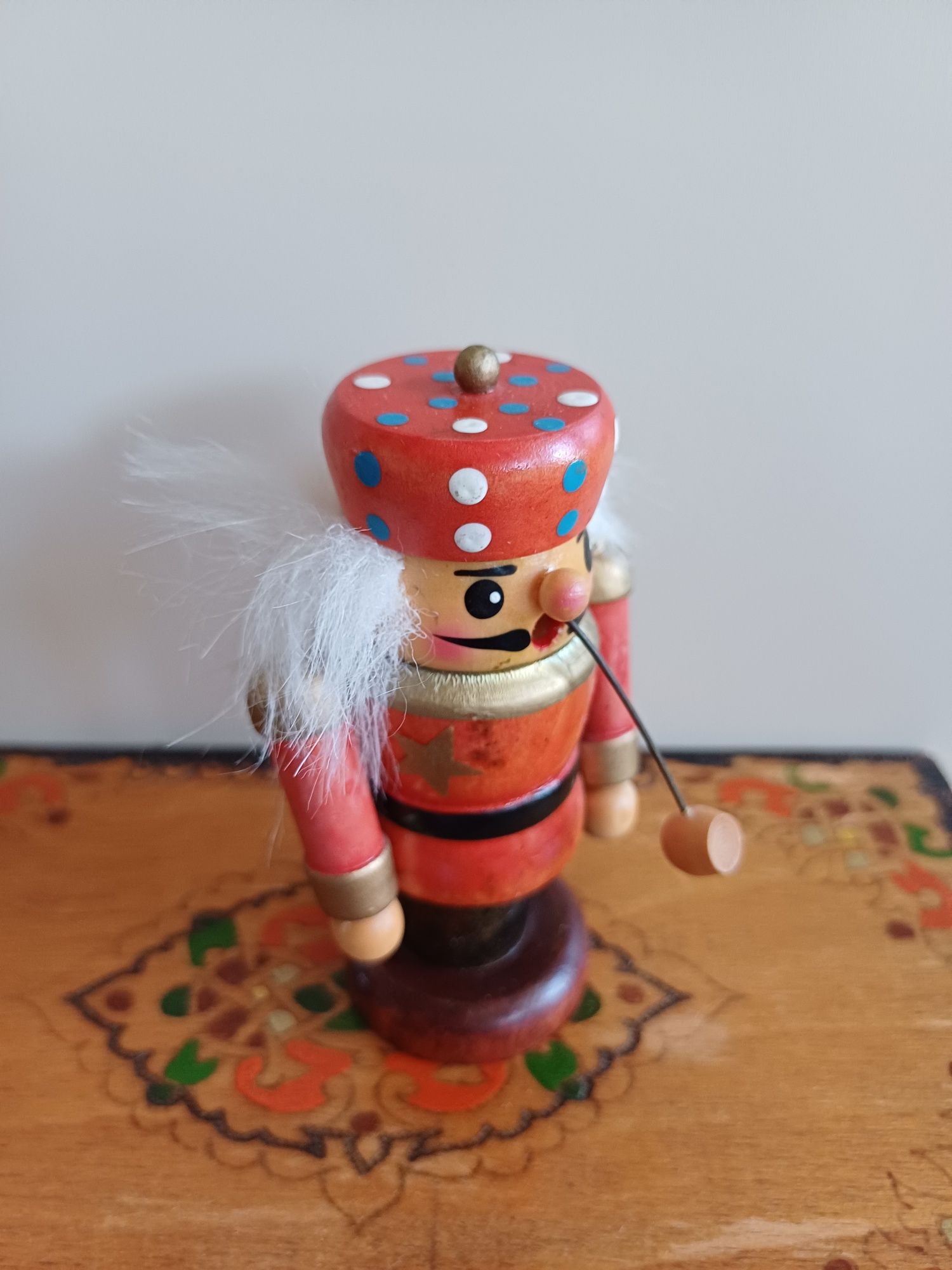 Nutcraker figurka dziadek do orzechów drewniany palacz kadzidełko