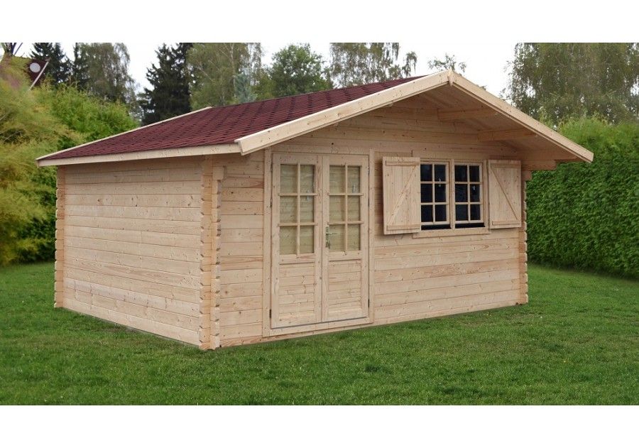 Domek letniskowy ogrodowy drewniany z balika rekreacyjny 4.7x4.7m 44mm